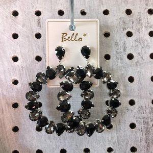 Black Rhinestone Prom/pageant earrings